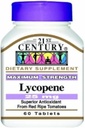 LYCOPENE , maksimum Güçlü, 25 mg, TRIPLE VALUE PACK (3X 60 TABLETS) 21. Yüzyıl Health Care Care