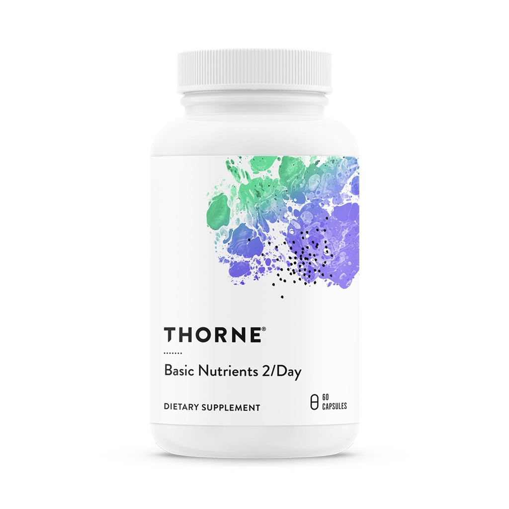 THORNE - Temel Nutrients 2/Day - Optimal Bioavailability ile Kapsamlı Günlük Multivitamin - Vitamin & Mineral Formula - Gluten, Süt & Soy-Free - 60 Capsules - 30 Hizmet