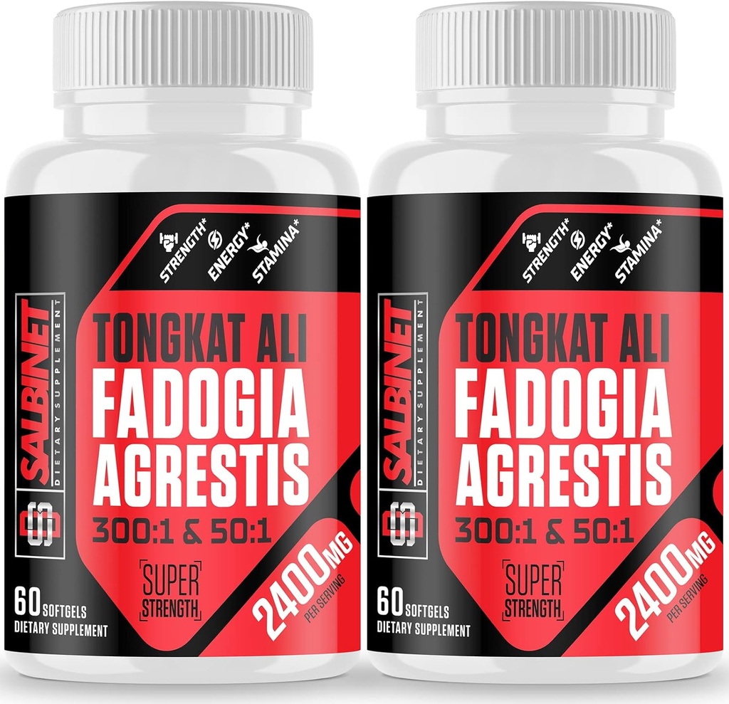 2400 mg Fadogia Agrestis Tongkat Ali Supplements - Üçüncü Parti Test Edildi - 1400 mg Fadogia Agrestis & 1000 mg Tongkat Ali, Maksimum Güçlü, Kas Mass & Athletic Performans, 2 Packs