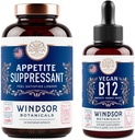 WINDSOR BOTANICALS Ορεκτικό Καταπιεστικό για απώλεια βάρους και Vegan B12 Liquid Bundle