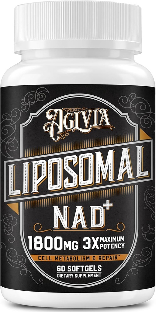 1800 MG Liposomal NAD Supplement, NAD+ Supplement Similar to Nicotinamide Riboside, 98% Pure NAD Plus Supplement for Energy Booster & Cellular Repair for Men & Women, Non-GMO, 60 Softgels