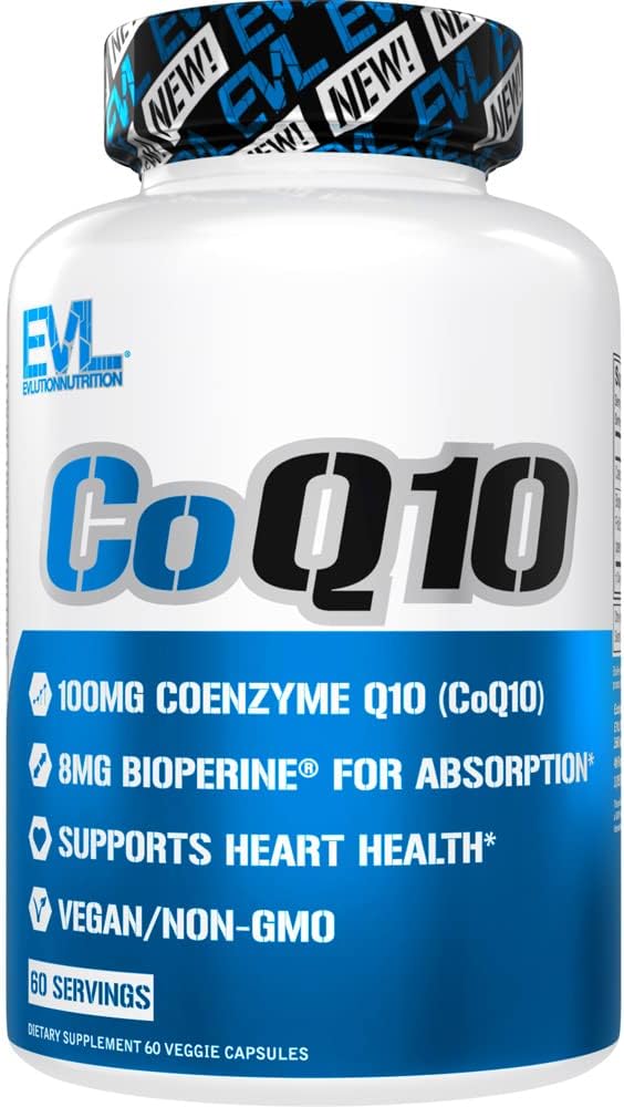 EVL High Abxia CoQ10 100 mg - Sağlık Beyin Desteği Enerji Üretimi ve Sağlıklı Ağlama için Gelişmiş Antioksit Coenzyme Q10 Supplement - Bioperine Health Supplement ile CoQ10