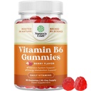Yetişkinler için Potent Vitamin B6 Gummies - Potent Vitamin B Komplek Supplements for Men & Women for Nervous System Support Mood & Immune System - Vegan Pyridoksie Chews for Energy & Metabolis - 30 Ct