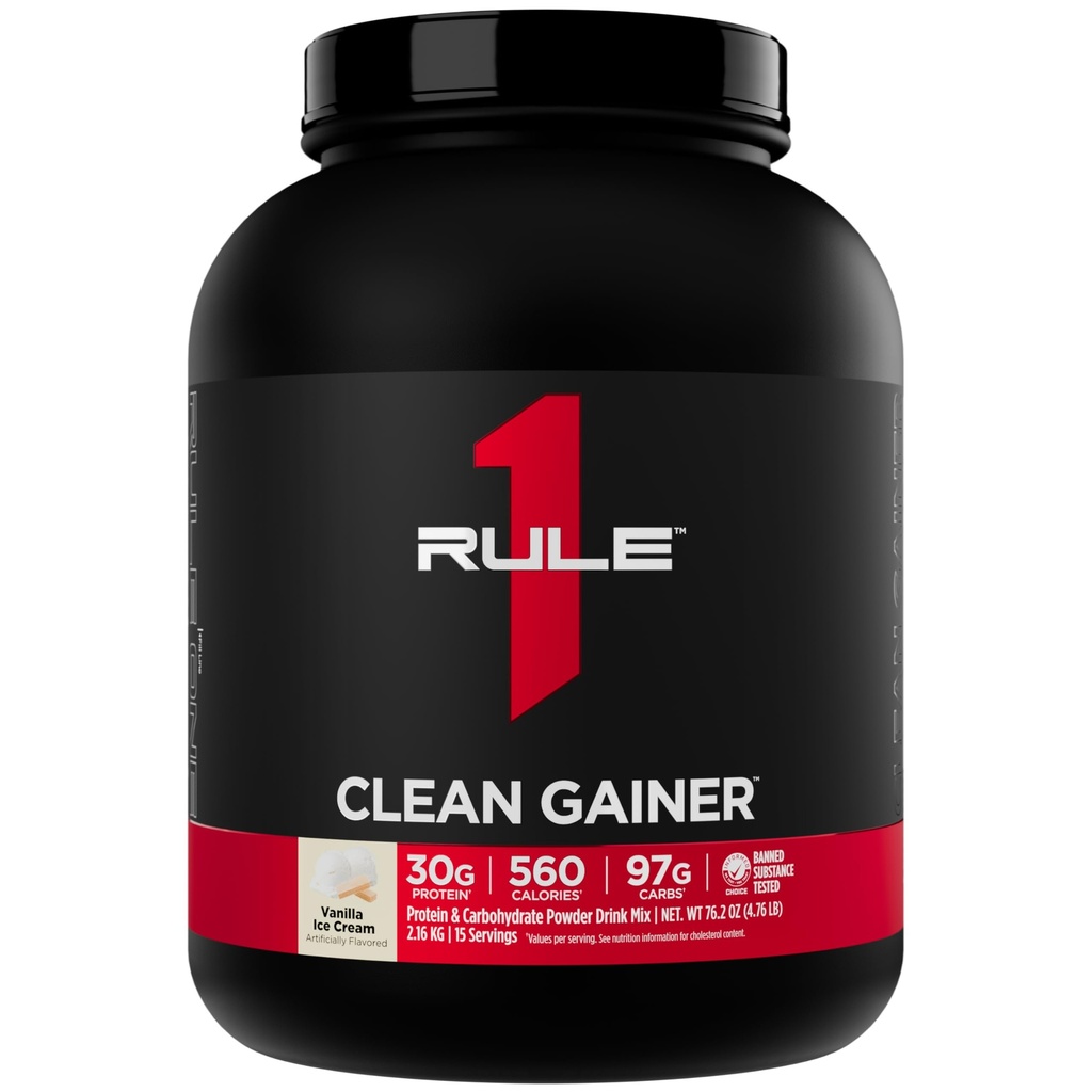 Kural 1 Clean Winer - High-Protein Lean Formula 560 Calories, 30g of Full-Spectrum protein, Over 90g Carbs, Under 6g of Fat (15 Servisler, Vanilla Buz Crème)