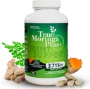 True Moringa Plus+ Joint Support Supplement 10:1 Extract | 20.000 mg of Organic Moringa, Turmeric Curcumin, Ginger, Boswellia, BioPerine | Ekstra Güçlü Herbal Antioksit Yetişkinler (150 Capsules)