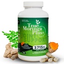 True Moringa Plus+ Joint Support Supplement 10:1 Extract | 20.000 mg of Organic Moringa, Turmeric Curcumin, Ginger, Boswellia, BioPerine | Ekstra Güçlü Herbal Antioksit Yetişkinler (150 Capsules)