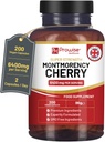 Montmorency Cherry 6400mg - 200 κάψουλες ταρτ Cherry - Φυσικό εκχύλισμα ταρτ Cherry για άνδρες και γυναίκες – Σούπερ δύναμη, χωρίς γλουτένη, Vegan και GMO Δωρεάν - Made in The UK by Prowise