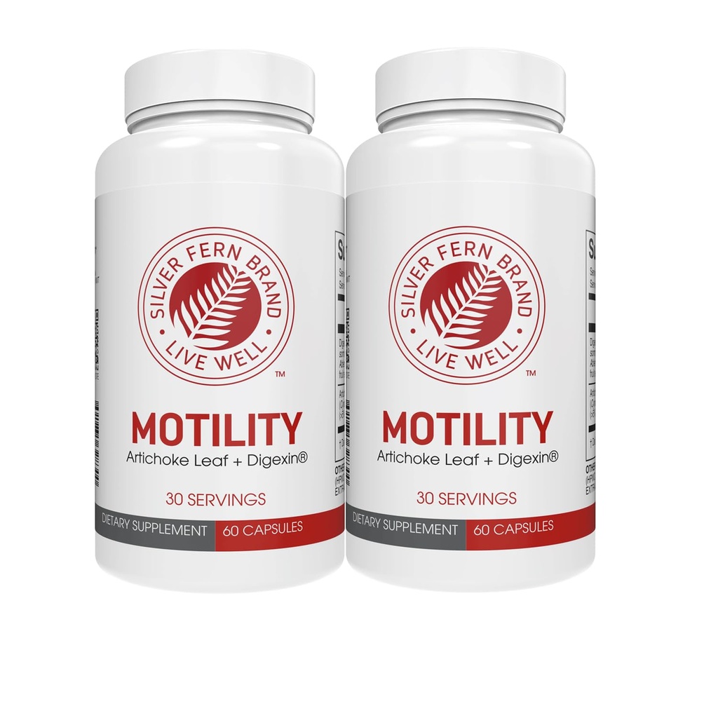 Silver Fern Brand Mottitude- Non-Laxative Constipation and Slow Motness Boost - 120 Capsules, 60 Day Supply - Contains Artichoke Leaf, Tender Okra Pods, & Winter Cherry