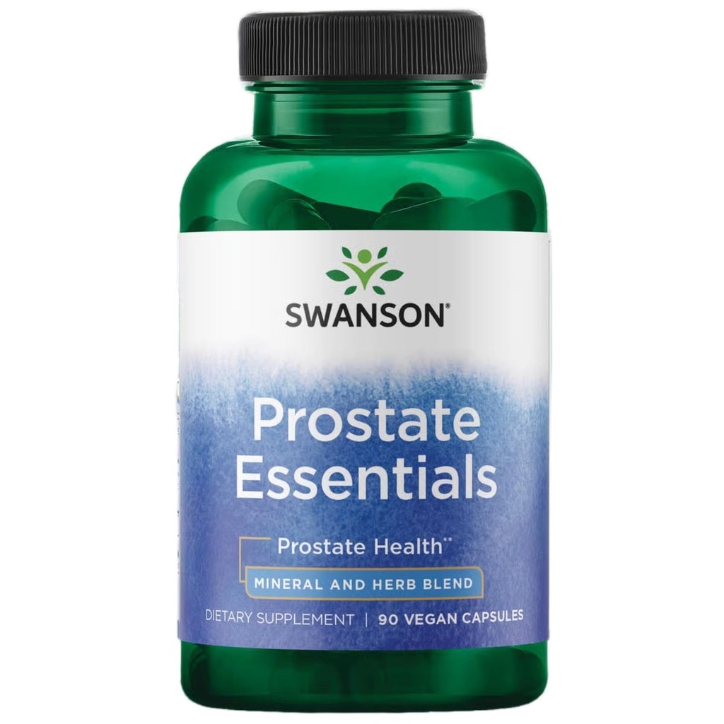 Swanson Prostate Essentials - Mineral ve Herbal Supplement Prostate Health Support - çinko veSaw Palmetto Formula Urinary Tract Flow and Bladder Control - (90 Veggie Capsules) 1 Pack