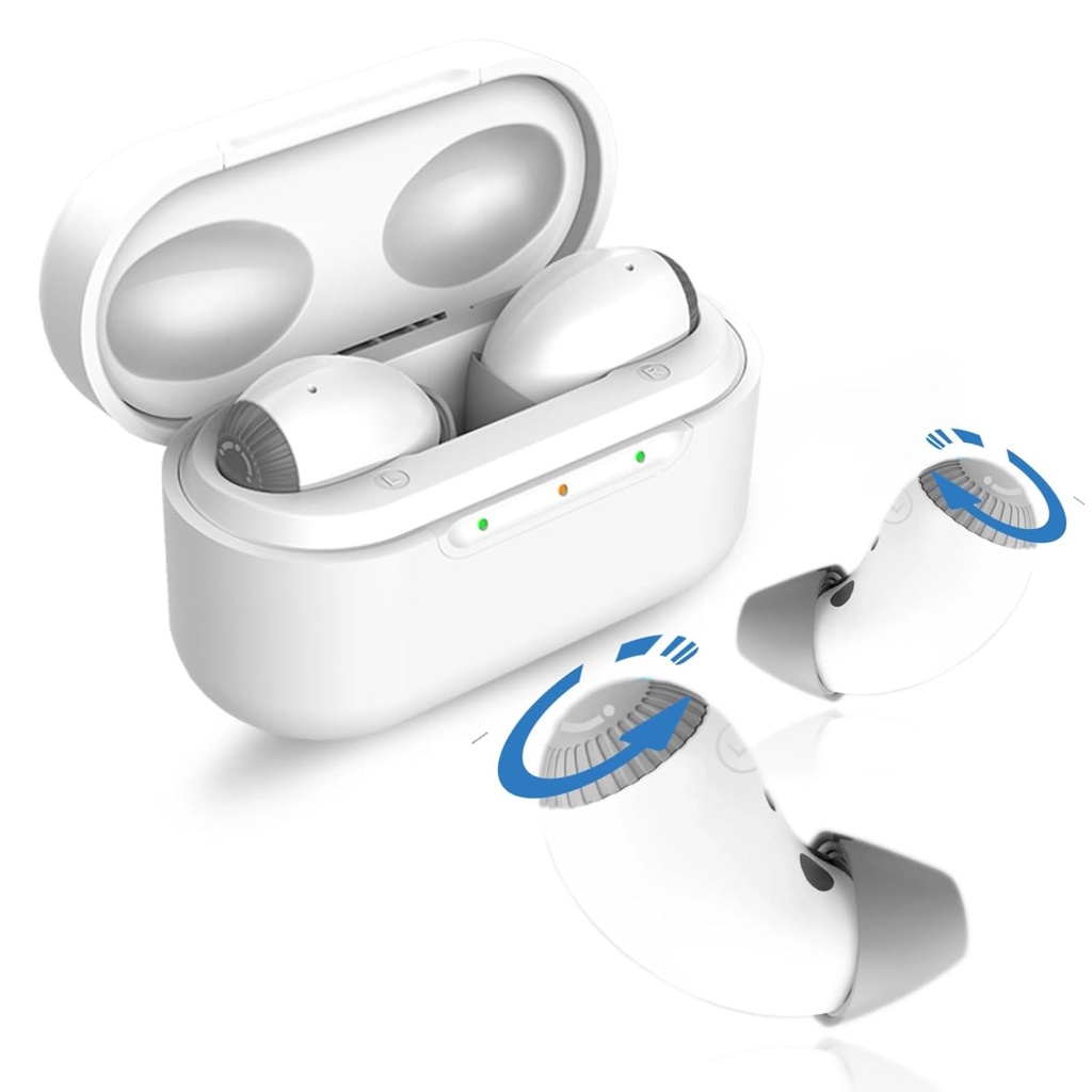 Βοηθήματα ακοής με θόρυβο Ακύρωση ακουστικών βοηθημάτων για ηλικιωμένους Σοβαρή απώλεια ακοής, ακουστικό με Charging Case Άνετο & Σχεδόν Αόρατο