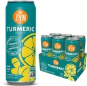ZYN Turmeric Wellness Drink (6 Pack), Lemon Ginger Flavored Turmeric Curcumin Drink with Black Pepper, Nodrew Sugar, Low Carb & Low Calorie Drink, Clean Alternative Alternative