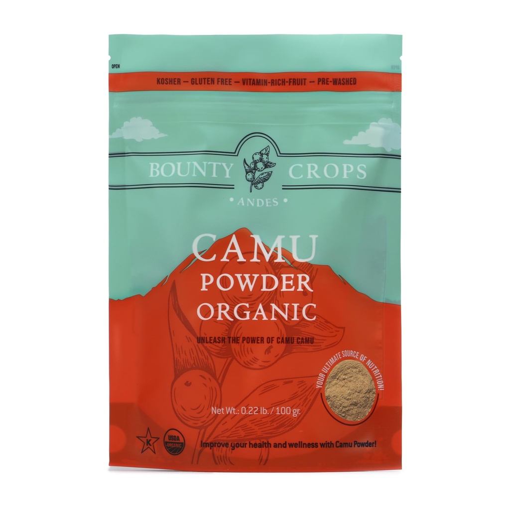 Organic Camu Camu Powder (3.5 oz, 100 gr), High Vitamin C, Non-GMO, Gluten-Free Superfood