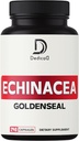1000mg Echinacea Goldenseal Capsules- 240 Counts of 4 Month Supply - Support Immune System, Well-Being & Overal Health