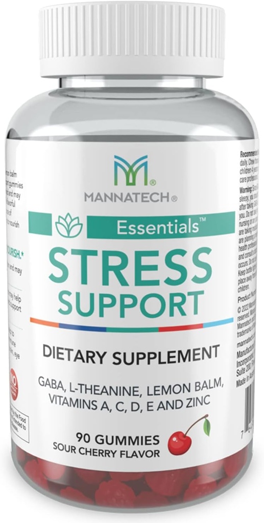 Gummies υποστήριξης στρες Mannatech, 90 Gummies (Άγρια γεύση κεράσι)