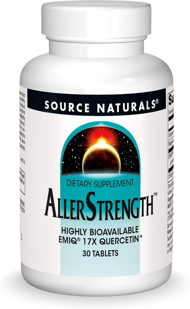 Source Naturals AllerStrength Fast-Acting Mevsim Immune Support - Highly Bio available Quercetin* - 30 Tablets