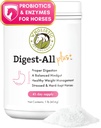 Wholistic Pet Organics Digest-All Plus: At Probiyotiks Toz - 1 Lb - Digestive Enzymes - Gas için Equine Digestive Supplements, Constipation ve Gut Health