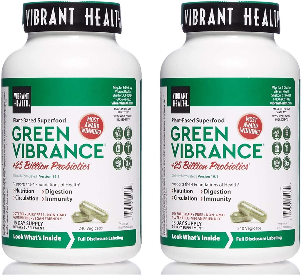 VibrantSağlık - Yeşil Vibrance - 240 vegicaps - Vibrant Health tarafından 2 paket