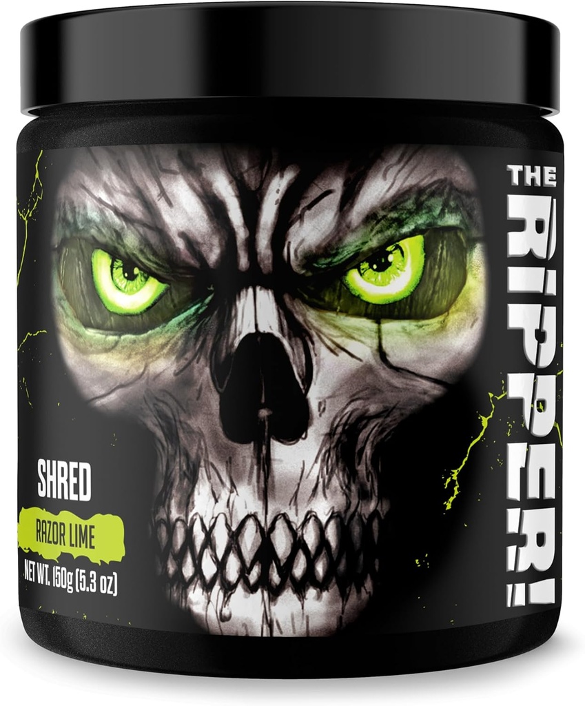 JNX SPORTS The Ripper! Termogenik Fat Burner - Razor Lime 30 Hizmet | Gelişmiş Hızlı Termogenetik Pre-Workout, Appetite Suppressant for Men & Women