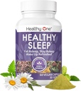 Sağlıklı Uyku - 10 REM Malzemeler - Derin Rest'in Tüm Aşamalarını Destek - Insomnia - Anxious - Restless - Melatonin - Valerian - Chamomile - Theanine - GABA - Hops - Lemon Balm - 60