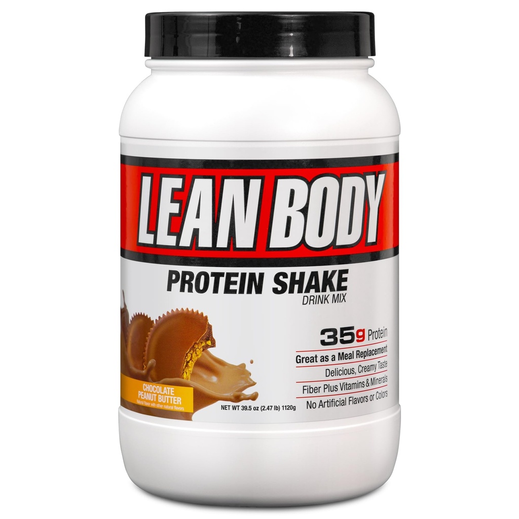 LABRADA Beslenme – Lean Body High Protein Meal Change Shake, Whey Protein Toz Kilo Kaybı ve Kas Büyümesi için, Chocolate Peanut Butter, 2.47LB Tub Ambalaj Vary Olabilir