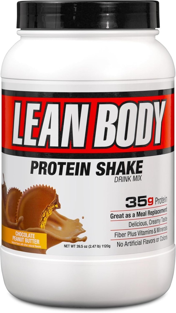 LABRADA Beslenme – Lean Body High Protein Meal Change Shake, Whey Protein Toz Kilo Kaybı ve Kas Büyümesi için, Chocolate Peanut Butter, 2.47LB Tub Ambalaj Vary Olabilir