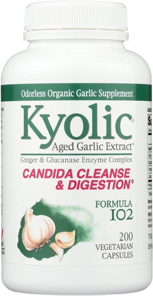 Κιολικό #102 Σκόρδο W/Enzyme Veg 200 Cap