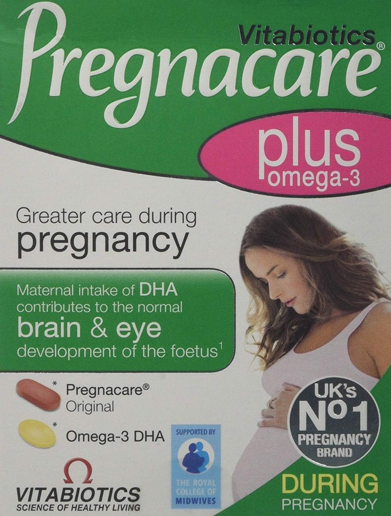 2 Packs Vitabiyotiks Pregnacare Plus Omega 3 - 56 Tabletler = TOTAL 112 Tabletler / Vitabiyotikler tarafından