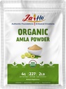 Jai Ho Organic Amla Berry Toz (Amalaki), 2 LB - Antioksit Vitamin C | Destekler ImmunityGluten Free, Vegan, Non-GMO - Resealable Zip Lock Pouch