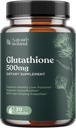 Glutathione Skin Whitening Pills for Men and Women - Pure GSH Supplement 500 mg with Natural Milk Thistle Extract Silymarin - Anti Antioksi Support ALA - Boost Immune System by Nature Bound