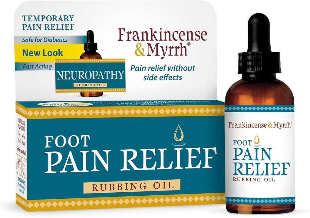 Frankincense & Myrrh Soothing Nerve Relief Rubbing Oil, Neuropati Hands & Feet - Menthol ve Frankincense Essential Oils, 2 Fl. Oz. Foot için en güçlü
