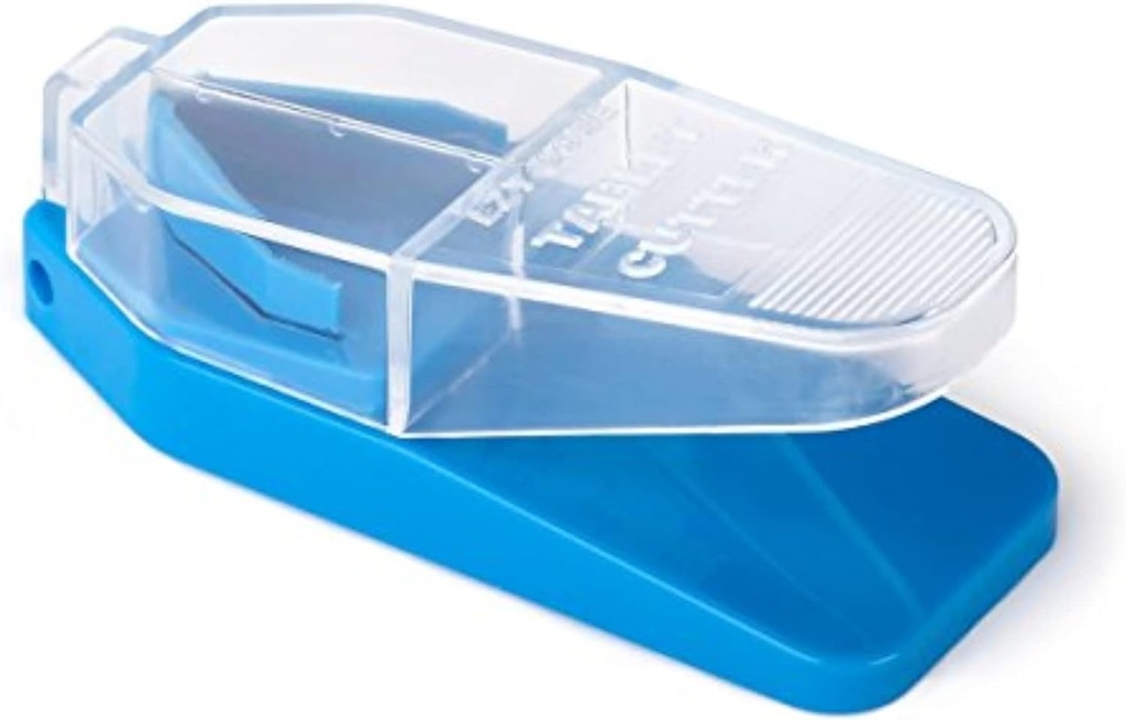 EZY DOSE Pill XS ve Splitter, Güvenli bir şekilde Büyük, Küçük ve Küçük Piller, Vitaminler, Yarıda Tabletler, Doğru Kolay Kesme, paslanmaz Çelik Bıçak, Seyahat Boyutlu, Kullanımı Kolay, Renk Vary,