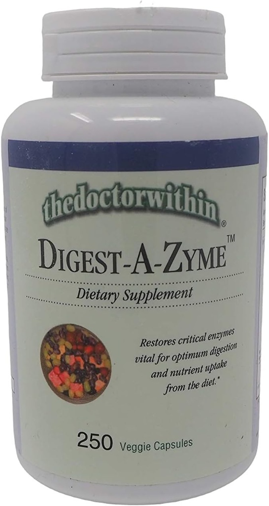 The Doctor Within - Digest-A-Zyme - Αποκαθιστά τα κρίσιμα διεγερτικά ένζυμα - 250 κάψουλες λαχανικών