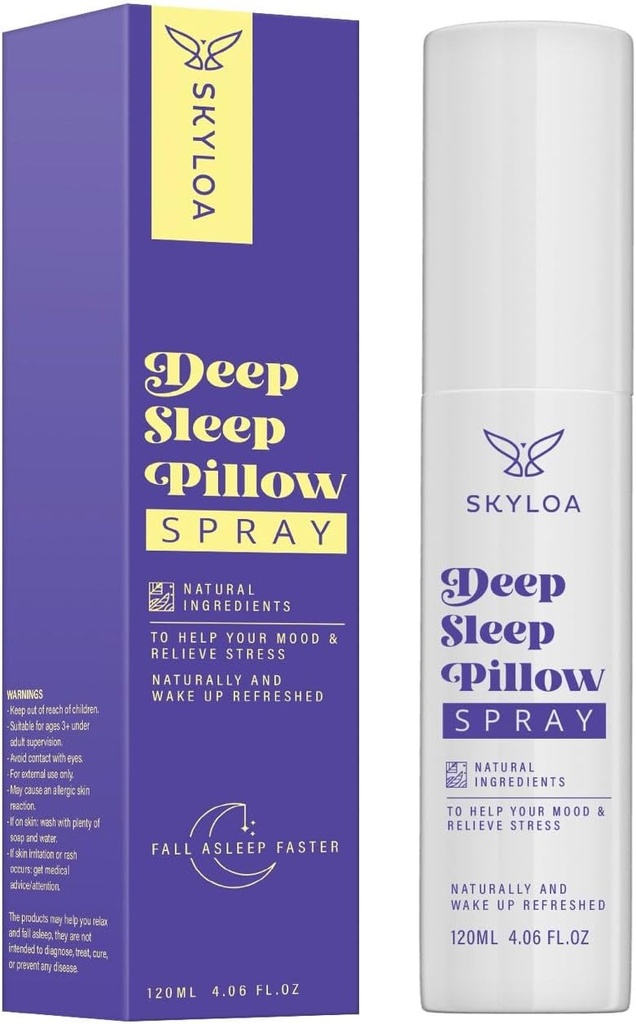 Deep Sleep Yastık: Doğal Sleep Rest Aid with Lavender for Relaxation 120 ml, 4 fl ozz