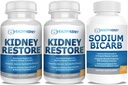 Kidney Cleanse and Kidney Health Supplement to Support Normal Kidney Function 60 caps, 2 Pack with sodyum Bikarbonat 650 mg Capsules, 120 Pills