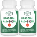 NAD+ Supplement Liposomal NAD+ Plus 800MG Nicotinamid Riboside Alternatif Hücre Enerjisi, Sağlıklı Ağlama ve Kas Onarım 120 Capsules (Pack of 2)