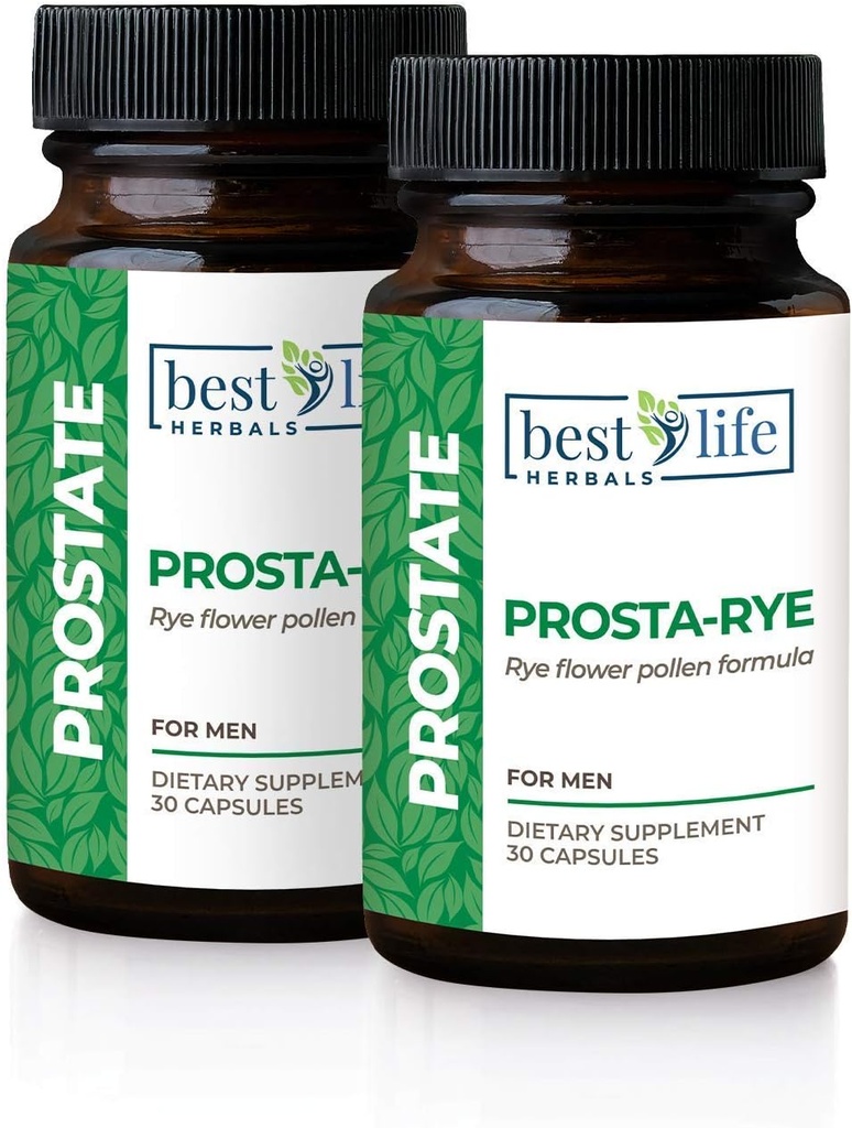 En İyi Hayat Herbals Prosta-Rye - Erkekler için Doğal Prostate Supplement Bir Enlarged Prostate, Frequent Urination, Overactive Bladder - 2 Şişe, 60 Capsules