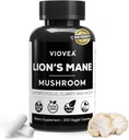 Lion's Mane Supplement Capsules - 300 Capsules (5-Month Supply), Supports Focus, Clarity, Memory ve General Cognition. Bilişsel Fonksiyonlar için Organik Nootropic Supplement ve Immune Support