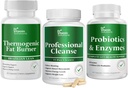 DR VITAMIN SOLUTIONS Thermogenic Fat Burner & Profesyonel Detox Cleanse Sche - 15 Günlük Kilo Yönetimi, Gut Health ve Bloating Relief - 240 Caps