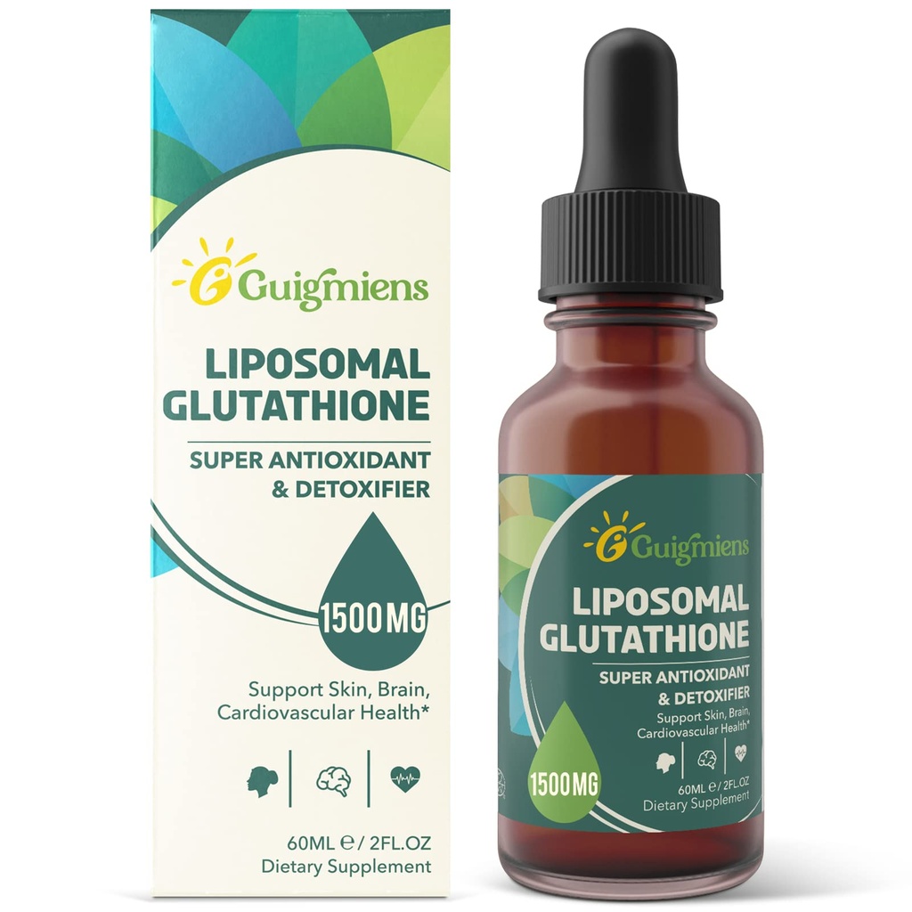 Liposomal Glutathione 1500 MG, Üstün Aborpsiyon, Sıvı Glutathione Supplement, Güçlü Antioksi, Liver Detox, Immune Advancedr, Soy-Free, Non-GMO, Vegan & Gluten Free, 2.02 fl.oz