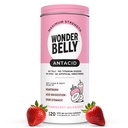 Wonderbelly Antacid, Etkili Kalpburn ve Anında Asit İndigestasyon Yardımı, Ekstra Kuvvetli Tabletler, 1000 mguba Karbonat, No Talc veya Dye, Strawberry Milkshake, 120 Kont