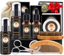 XIKEZAN Ayıd Kit for Men Grooming & Care w/Beard Durumer, Wash, Oil, Balm, Brush, Comb,Onethday Fathers Valentines Things for Men He Dad Boyfriend Christmas Mens Mens Men