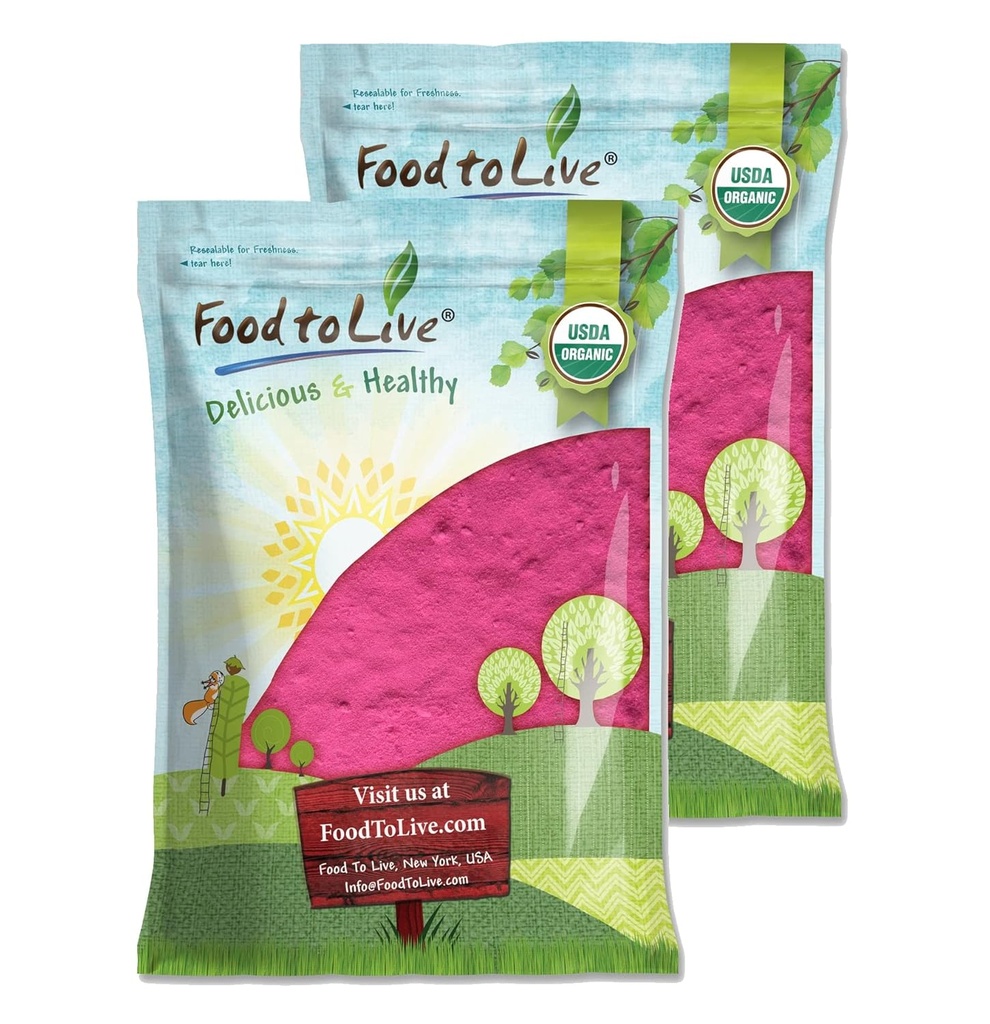 Organik Ejderha Meyve Tozu, 16 Pounds – Non-GMO, Raw Pitahaya, Vegan, Bulk, Contains Maltodextrins