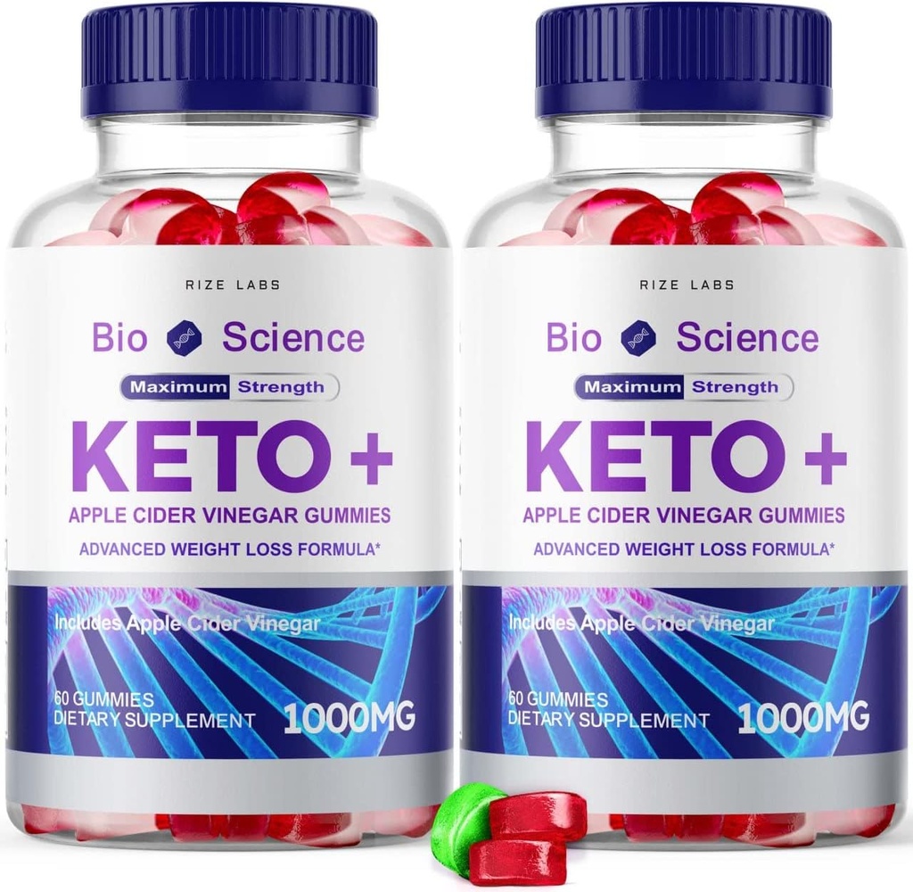 Laboratuarları - Biyo Science Keto Plus Kilo Kaybı, Ekstra Kuvvetler, Gelişmiş Formula Apple Cider Vinegar Gummies (120 Gummies) (Pack of 2)