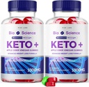 Laboratuarları - Biyo Science Keto Plus Kilo Kaybı, Ekstra Kuvvetler, Gelişmiş Formula Apple Cider Vinegar Gummies (120 Gummies) (Pack of 2)