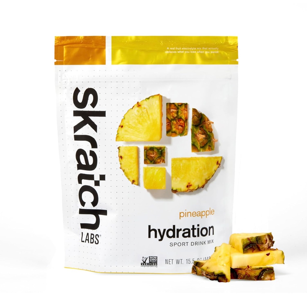 Skratch Labs Hydration Toz | Sport Drink Mix | Electrolytes Toz Egzersiz, Endurance ve Performans | Pineapple | 20 Hizmet | Non-GMO, Vegan, Kosher