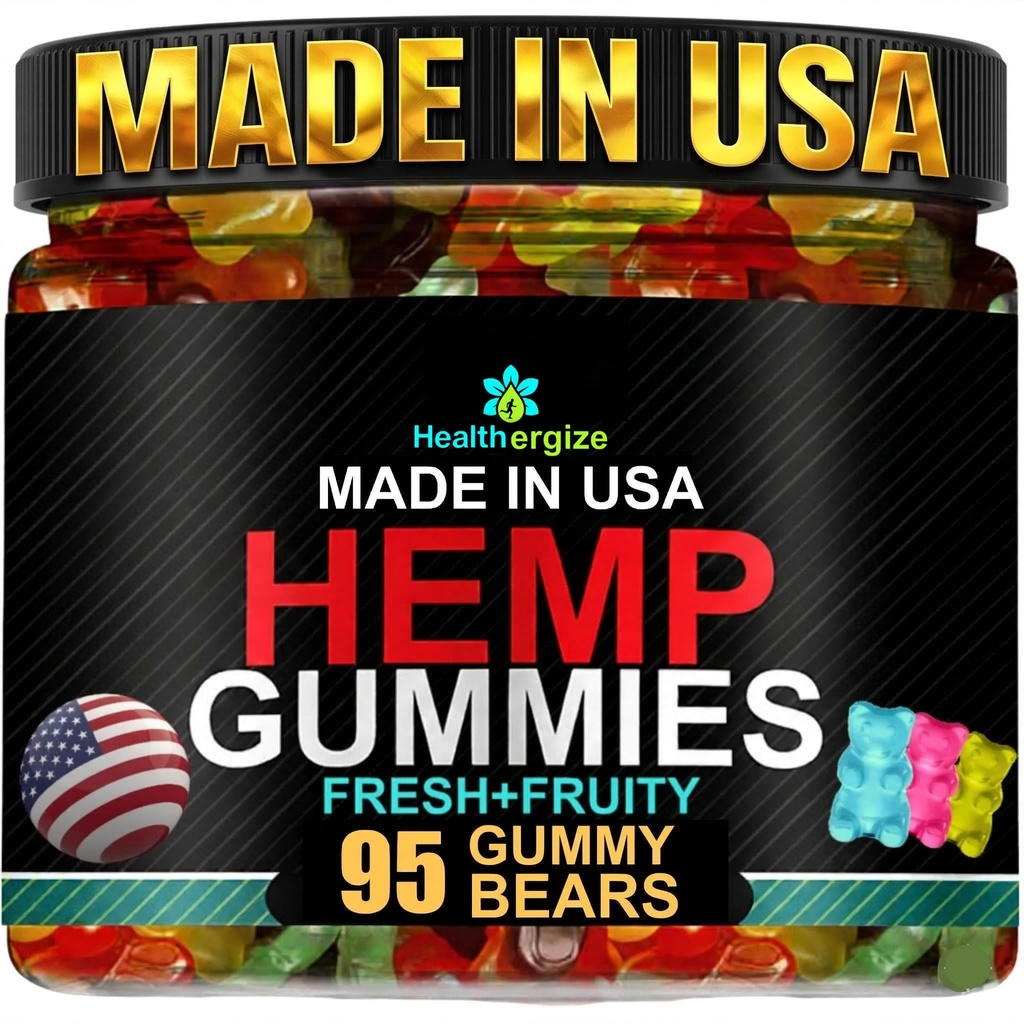 Hemp Gummies for Sleep, Edibles for Peace and Relaxation-Hempseed Oil Infused Gummy Bear Candy-Natural Omega-Made in USA-95 Count