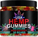 Hemp Gummies Sleep Edibles for Peace and Relaxation-High Potency Pure Ekstra Strength Hemp Oil-Made in USA