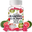 Magnezyum Glycinate Gummies 2500 mg - Sugar Free Magnezyum Pids Supplement with Vitamin D, B6, CoQ10 for Calm Mood & Sleep Support - 90 Watermelon Gummies 2500 mg - Sugar Free Magnezyum Pids Supplement with Vitamin D, B6, CoQ10 for Calm Mood & Sleep Support - 90 Watermelon Gummies