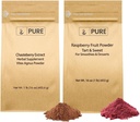 PURE Αρχική ΣΥΣΤΑΤΙΚΑ Chasteberry Extract and Raspberry Fruit Powder Bundle, 1 lb Κάθε, χωρίς γλουτένη, Μη ΓΤΟ