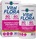 Vital Planet – Vital Flora Probiyotiks for Women 60 Milyar CFU, Diverse Strains, Daily Raf Stable Probiyotik with Organic Prebiyotiks, for Vaginal Support, Immune and Digestive Health 30 Capsules